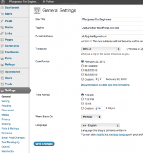Just Another WordPress Blog Settings