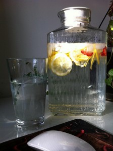 lemon water pitcher