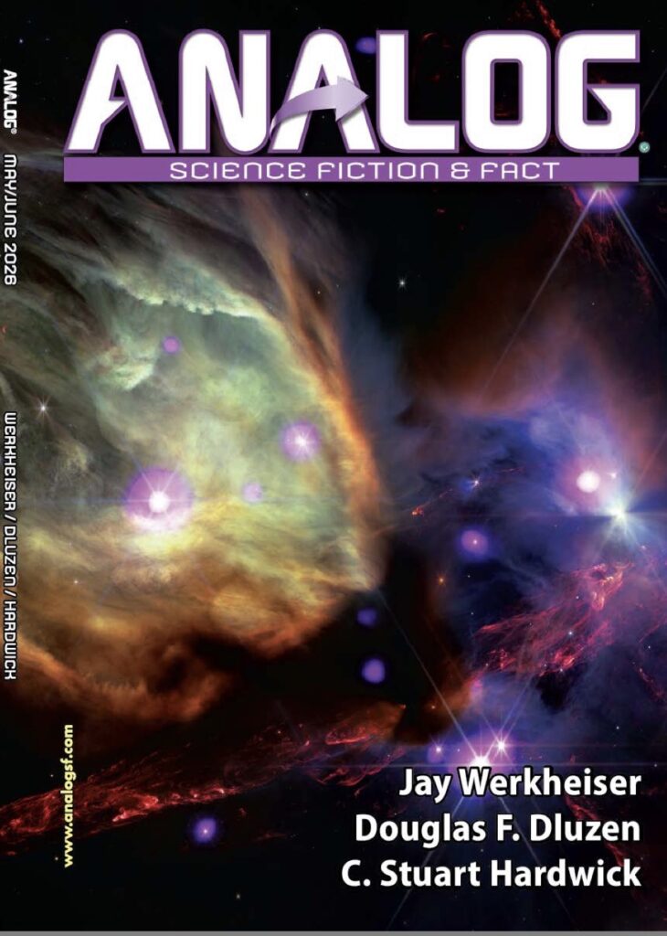 Cover of Analog Science Fiction & Fact May/June 2026, with a picture of a nebula
